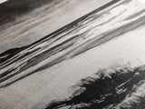 Black and White Beach, Stormy Ocean, Dramatic Seascape, Moody Wall Art, Framed Canvas Print, Minimalist Decor, Coastal Storm