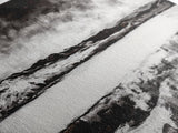 Moody Lake, Black and White Landscape, Canvas Print, Rustic Wall Art, Cabin Decor, Modern Minimalist Art, Office Artwork