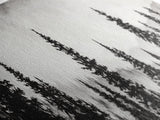 Foggy Pines, Black and White Nature Art, Minimalist Forest Print, Modern Wall Decor, Living Room Wall Art, Framed Canvas Print, Rustic Home Decor