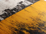 Desert Village, Southwestern Art, Yellow Landscape, Canvas Print, Rustic Wall Decor, Living Room Wall Art, Modern Abstract, Boho Aesthetic