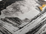 Frozen Cave, Monochrome Landscape, Framed Canvas Print, Winter Wall Art, Dramatic Nature Scene, Home Office Decor, Unique Black and White Art