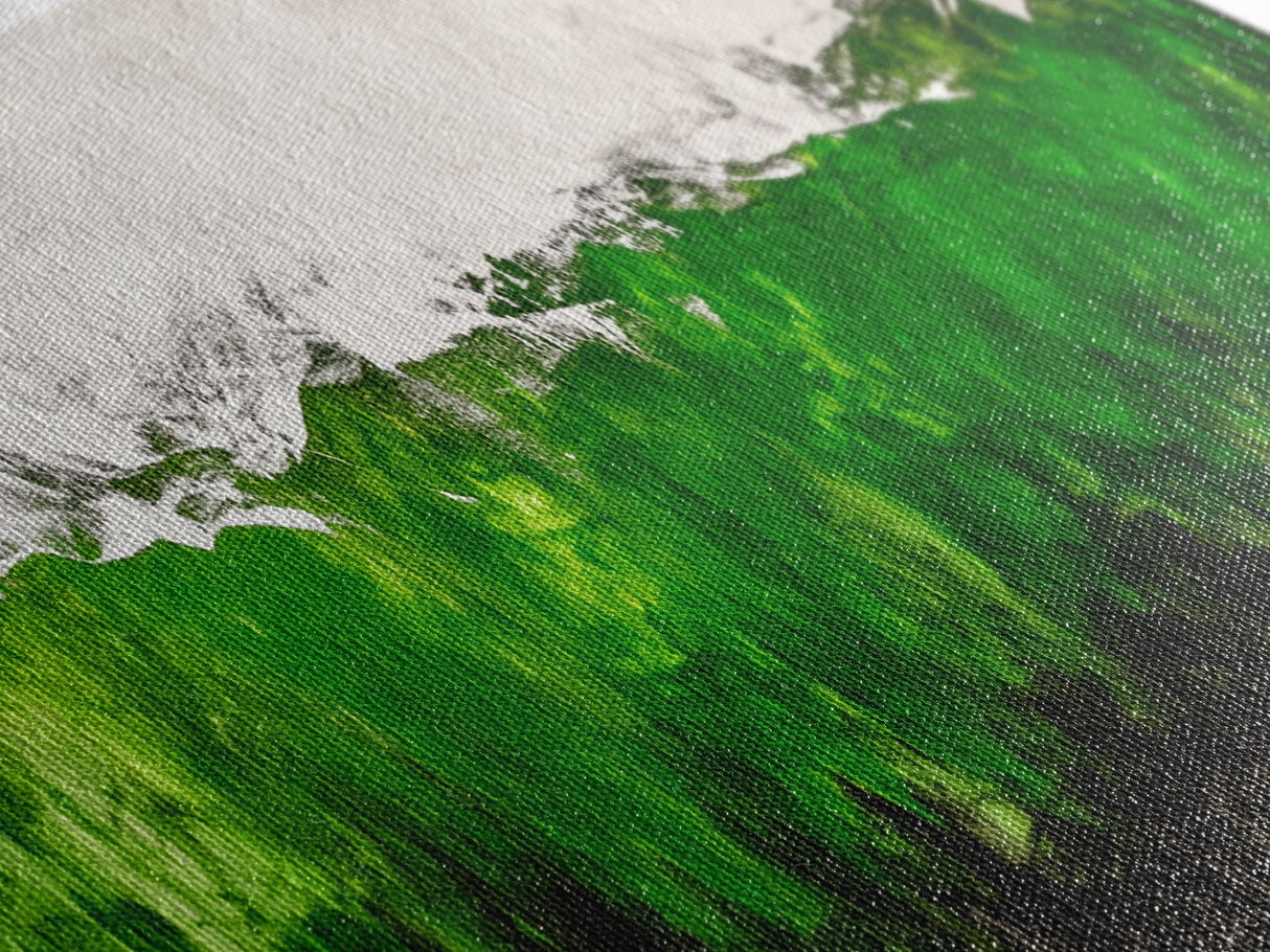 Abstract Green, Modern Minimalist Art, Textured Nature Print, Earthy Wall Decor, Framed Canvas Print, Office Wall Art, Contemporary Home Decor