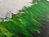 Abstract Green, Modern Minimalist Art, Textured Nature Print, Earthy Wall Decor, Framed Canvas Print, Office Wall Art, Contemporary Home Decor