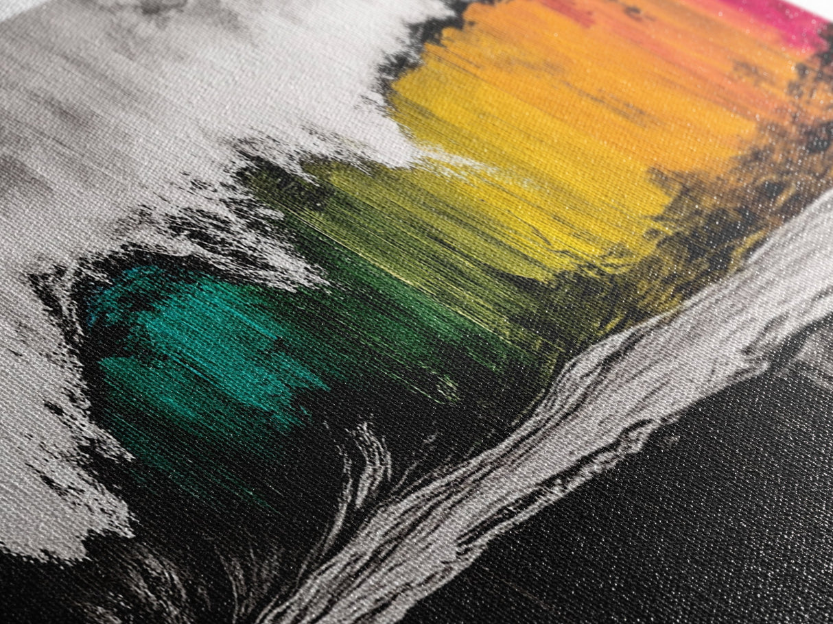 Bold Wave, Colorful Surf, Abstract Ocean, Framed Canvas Print, Surf Art, Modern Coastal, Vibrant Wall Art, Beach House Decor