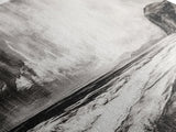 Rainy Coast, Moody Seascape, Black and White Art, Framed Canvas Print, Minimalist Wall Art, Beach House Decor, Ocean Landscape, Large Art
