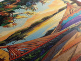 Hammock, Sunset, Relaxation, Trees, Framed Canvas Print, Boho Patio Wall Decor, Summer Vibes, Chill Outdoor Art, Serene Living Room Accent