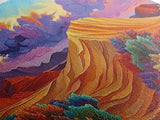 Sand Mountain, Clouds Sunset, Canvas Print, vibrant desert, mountain landscape, dusk dramatic sky, Autumn Decor, Boho Living Room