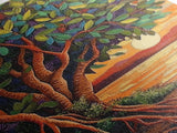 Sunset Tree, Roots, Mangrove Tree Wall Art, Spiritual Nature Decor, Zen Meditation Room Accent, Framed Canvas Print