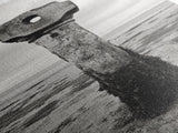 Driftwood Totem, Coastal Pillar, Ocean Beach Monochrome, Framed Canvas Print, Rustic Wall Art, Boho Bedroom Decor, Nature Photography