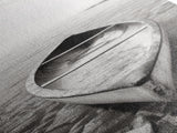 Rowboat Stillness, Peaceful Waters, Lake Canoe, Canvas Print, Entryway Wall Art, Minimalist Home Decor, Black and White Photography
