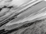 Seaside Cliffs, Rolling Hills, Dramatic Clouds, Framed Canvas Print, Country Landscape Art, Living Room Wall Art, Modern Rustic Decor