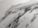 Alpine Peak, Snow Summit, Rugged Path, Canvas Print, Adventure Wall Decor, Minimalist Nature Art, Winter Landscape Photography