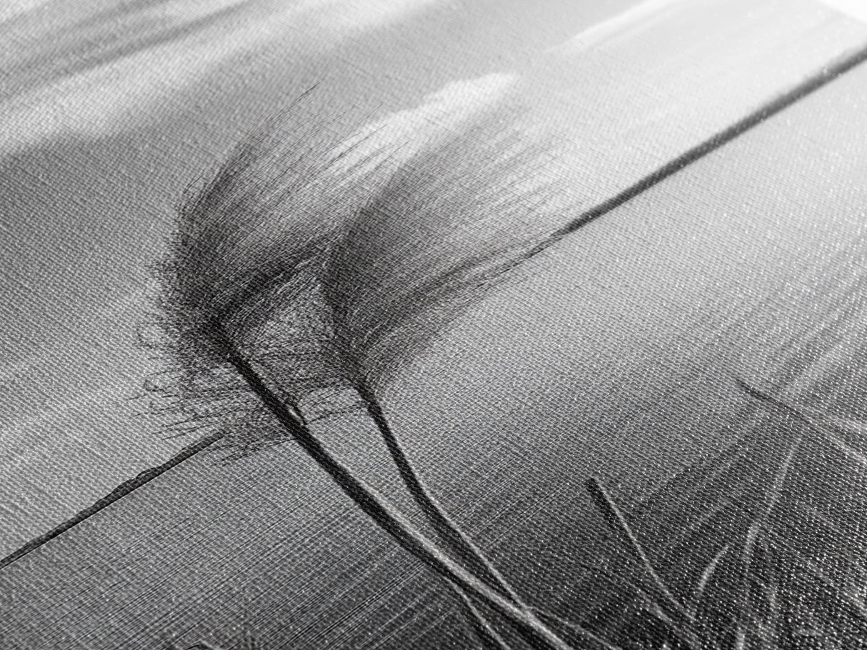 Lakeside Grasses, Windy Waterscape Print, Minimal Nature Art, Calm Landscape Decor, Bathroom or Office Wall Art, Canvas Print