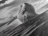 Breaching Whale Art, Ocean Wildlife Print, Marine Life Photography, Dramatic Sea Scene, Coastal Living Room Decor, Canvas Print