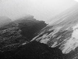 Foggy Cliffs, Moody Coast, Dramatic Seascape, Framed Canvas Print, Modern Dark Aesthetic Art, Minimalist Living Room Wall Decor