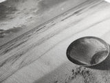 Solitary Bowl Beach, Ocean Waves Texture, Surreal Still Life Photo, Canvas Print, Entryway Wall Art, Minimalist Coastal Style