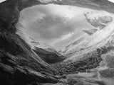 Frozen Ice Cave, Arctic Nature Art, Black and White Winter, Canvas Print, Holiday Wall Art, Nordic Cabin Decor, Winter Aesthetic