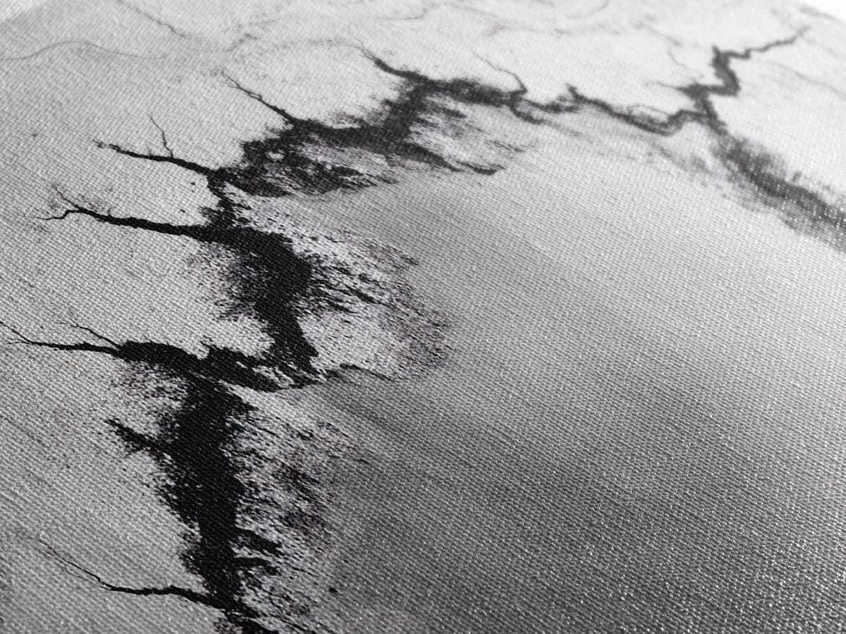 Aerial Desert, Cracked Earth, Modern Texture, Abstract Terrain, Canvas Print, Office Wall Art, Earth Tones, Contemporary Natural Art