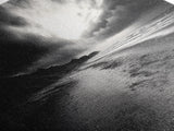 Stormy Coast, Dramatic Sky, Ocean Dusk, Monochrome Landscape, Framed Canvas Print, Bedroom Wall Art, Minimalist Coastal Decor