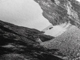 Rocky Cove, Ocean Gap, Cliffside Path, Secluded Coast, Framed Canvas Print, adventure wall art, man cave, grayscale wilderness print