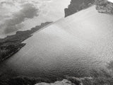 Ocean Sunset View, Mountain Coast Landscape, Black and White Art, Canvas Print, Minimalist Decor, Living Room Wall Art, Tranquil Home Style