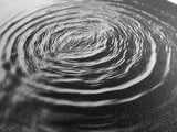 Water Ripples Zen, Abstract Motion, Monochrome Fluid Art, Canvas Print, Modern Minimalist Wall Art, Bathroom or Spa Room Decor
