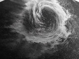 Ocean Vortex, Dramatic Waves, Sea Swirl, Storm Art, Framed Canvas Print, dark abstract art, gaming room decor, black and white power art