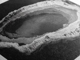 Natural Mineral Pool, Geothermal Abstract, Monochrome Texture, Framed Canvas Print, Minimalist Wall Art, Bathroom or Spa Decor
