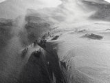 Snowy Peak, Windy Mountain, Winter Landscape, Framed Canvas Print, Black and White Art, Cabin Wall Decor, Moody Alpine Art, Rustic Wall Art
