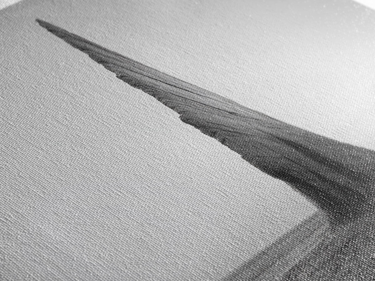 Sharp Spire, Abstract Rock, Desert Sculpture, Canvas Print, Minimalist Wall Art, Office Decor, Nature Geometry, Monochrome Art