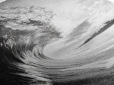 Ocean Wave Curl, Sea Barrel Art, Surf Power Print, Framed Canvas Print, Bathroom Wall Art, Modern Beach Decor, Black White Seascape