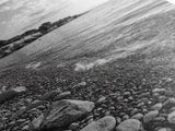 Pebble Beach, Tranquil Coastline, Coastal Stones, Sunrise Shore, Canvas Print, Bathroom Wall Art, Ocean Photography, Beach House Decor