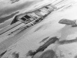 Frozen Cabin Scene, Snowy Landscape, Winter Monochrome, Canvas Print, Cabin Wall Art, Rustic Winter Decor, Nature Photography