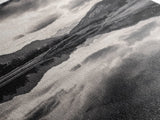 Alpine Reflections, Dramatic Skies, Mountain Serenity, Canvas Print, Living Room Wall Art, Moody Landscape Photography, Monochrome Decor