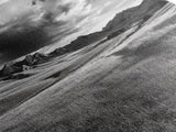 Mountain Valley, Stormy Sky, Western Landscape, Framed Canvas Print, Office Wall Art, Moody Nature Decor, Fall Art, Wilderness Style