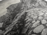 Cliff Path, Coastal Trail, Rugged Rock, Hiking Vibe, Framed Canvas Print, Hallway Wall Art, Nature Photography, Adventure Decor