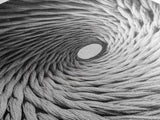 Twisted Rope Spiral, Abstract Fiber Art, Monochrome Texture, Modern Canvas Print, Minimalist Office or Contemporary Wall Decor