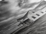 Abandoned House, Windy Prairie, Haunted Landscape, Framed Canvas Print, Fall Wall Art, Rural Home Decor, Moody Halloween Style