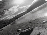 Ocean Shoreline, Serene Landscape, Coastal Photography, Canvas Print, Modern Nature Decor, Living Room Wall Art, Black and White Art