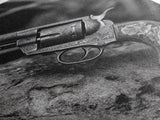 Floral Engraved Revolver, Vintage Western Gun, Cowboy Detail Shot, Canvas Print, Man Cave Art, Rustic Americana Wall Style