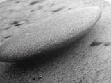 Smooth Beach Stone, Minimalist Sand Texture, Natural Balance, Canvas Print, Spa Room Wall Art, Calm Earthy Interior Style