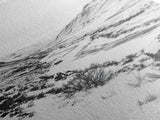 Snowy Canyon, Winter Valley, Frozen Landscape, Framed Canvas Print, Minimalist Wall Art, Neutral Living Room or Office Decor