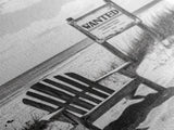 Wanted Poster, Beach Chair, Western Humor, Framed Canvas Print, Man Cave Decor, Coastal Country Style, Black and White Photography