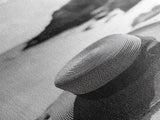 Beach Hat Closeup, Seaside Fashion, Coastal Breeze, Relaxed Mood, Framed Canvas Print, Minimalist Beach Art, Summer Home Decor