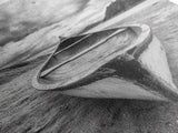 Canoe, Shoreline, Dramatic, Sky - canoe landscape Canvas Print, rustic wall art, entryway decor, nature photography, monochrome mountain