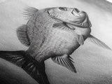 Floating Fish, Surreal Ocean, Realistic Scales, Sky Scene, Framed Canvas Print, Nautical Wall Art, Coastal Decor, Fishing Cabin Aesthetic
