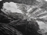 Cave Opening, Reflected Water, Nature Frame, Canvas Print, Monochrome Landscape, Natural Wall Art, Earthy Bathroom Art, Den Decor