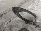 Ocean Ring, Waves Crashing, Sea Sculpture, Framed Canvas Print, unique beach photography, industrial coastal wall art, modern bathroom decor
