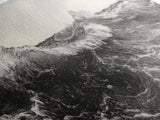 Ocean Wave, Stormy Sea, Black and White Nautical, Framed Canvas Print, Bold Coastal Art, Living Room Wall Art, Marine Photography