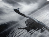 Northern Loon, Water Calm, Moody Wildlife, Canvas Print, Nature Wall Decor, Black and White Animal Art, Lakehouse Wall Art